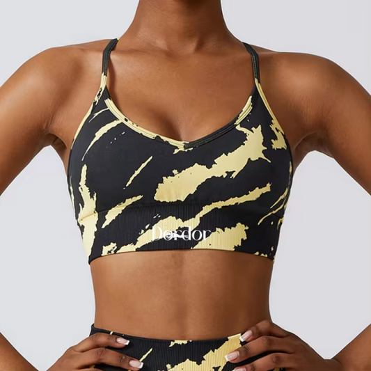 Dordor Yoga Set Tie Dye Sports Bra High Waist Shorts Legging Set Workout Yoga Fitness Clothing Wear Sets for Women