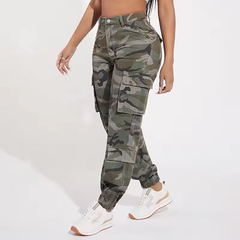 high waist flap pocket cargo denim 4